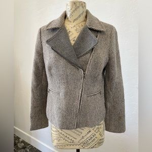 Wool blend Talbots short zip front jacket